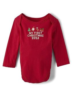 Baby and Toddler Long Sleeve Christmas Graphic T-Shirt