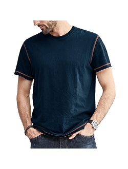 Opomelo Mens Fashion Cotton T-Shirt Crew Neck Short Sleeve T-Shirt Summer Athletic Workout Tee