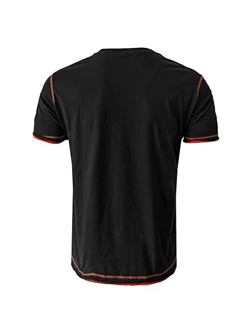 Opomelo Mens Fashion Cotton T-Shirt Crew Neck Short Sleeve T-Shirt Summer Athletic Workout Tee