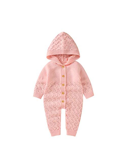 upandfast Baby Girl/Boy One Piece Sweater Romper Jumpsuit Newborn Long Sleeve Knitted Oufit