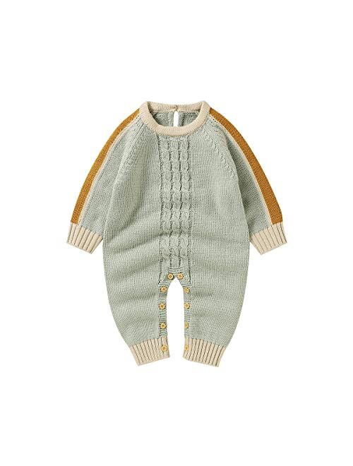 upandfast Baby Girl/Boy One Piece Sweater Romper Jumpsuit Newborn Long Sleeve Knitted Oufit