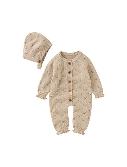 upandfast Baby Girl/Boy One Piece Sweater Romper Jumpsuit Newborn Long Sleeve Knitted Oufit