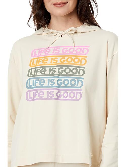 Retro Stack Life is Good Crusher Flex Boxy Hoodie