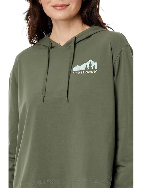 Life is Good Mountain Silhouette Crusher Flex Boxy Hoodie