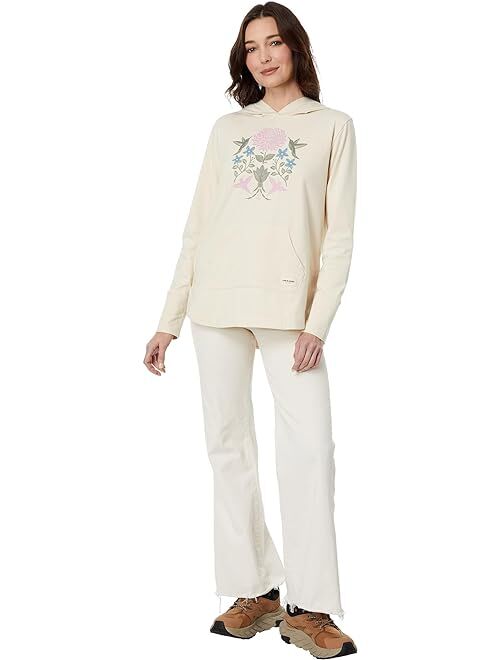 Life is Good Hummingbirds Mirror Crusher-Flex Hoodie Tunic