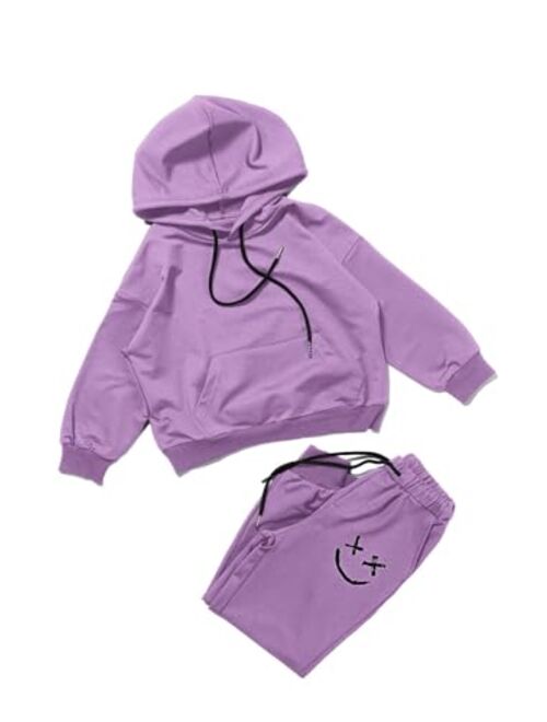 blibean Unisex Boy Girl Hoodies Clothes Sets Smile Face Pants Size 4-16 Year