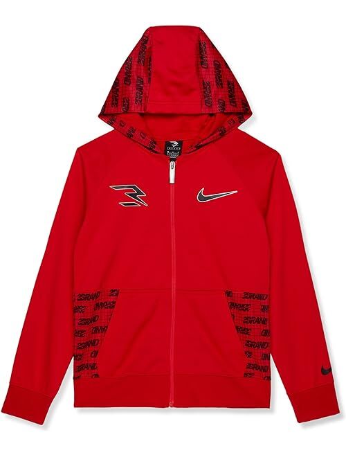 Nike 3BRAND Kids All Over Print Panel Zip-Up Hoodie (Big Kids)