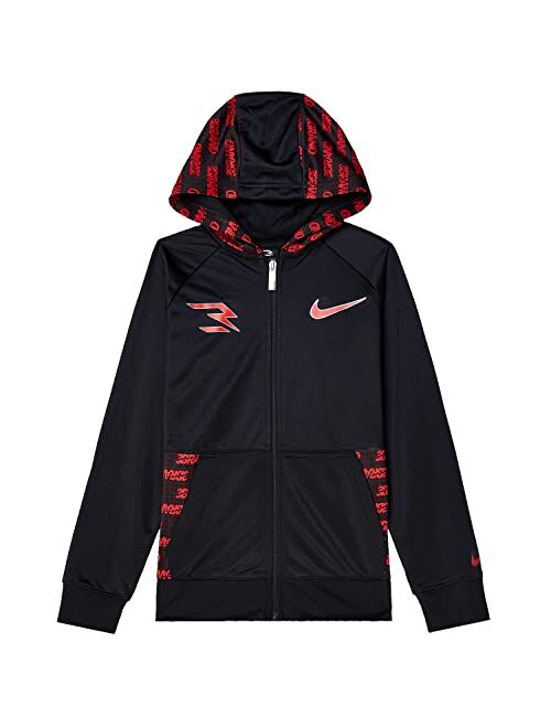 Nike 3BRAND Kids All Over Print Panel Zip-Up Hoodie (Big Kids)