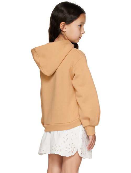 CHLOE Kids Tan Embroidered Hoodie