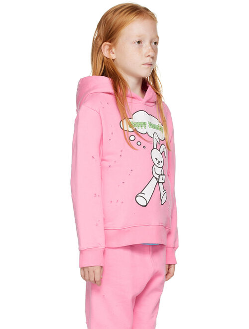 NZKIDZZZ Kids Pink 'Happy Monday' Hoodie