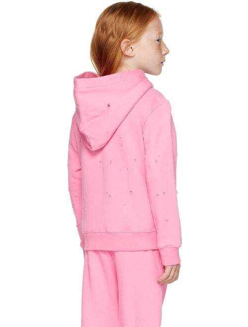 NZKIDZZZ Kids Pink 'Happy Monday' Hoodie