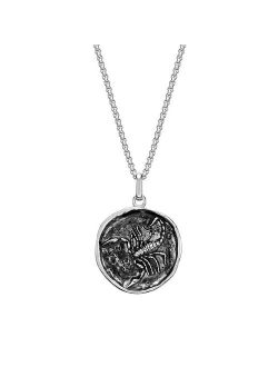 Stainless Steel Scorpion Medallion Pendant Necklace