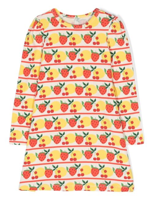 Mini Rodini fruit-print jersey A-line dress