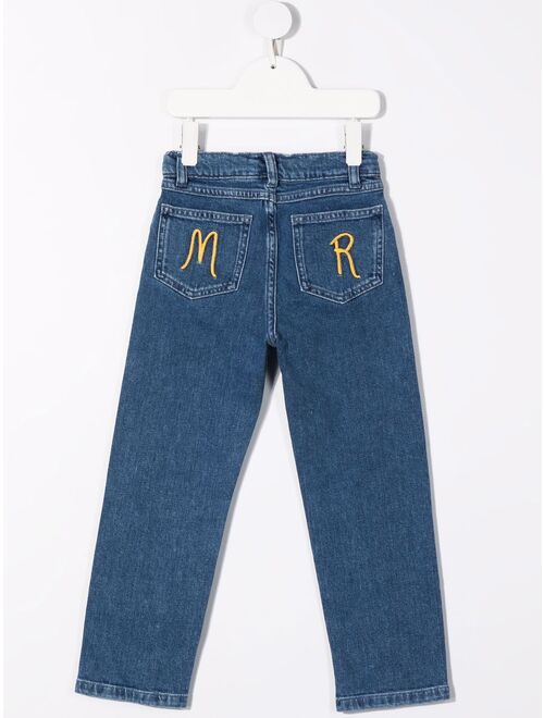 Mini Rodini straight-leg organic-cotton jeans