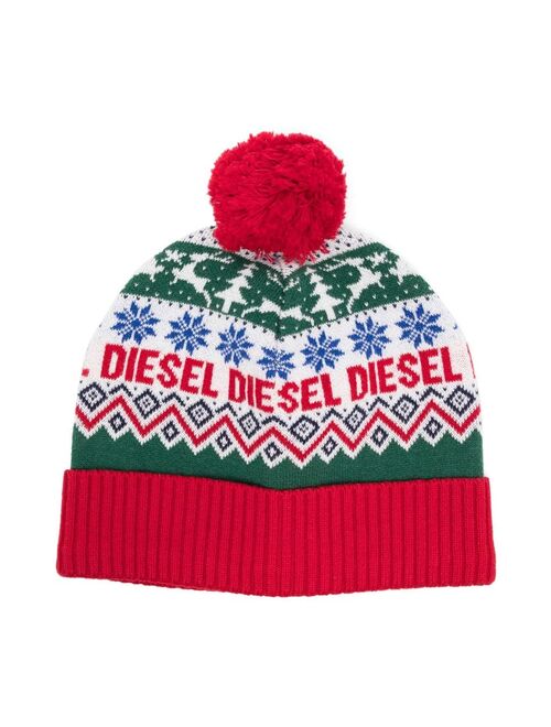 Diesel Kids Ferry logo-print beanie