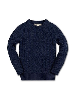 Boys Crewneck Pullover Sweater with Elbow Patches