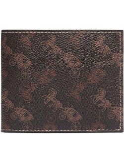 Refined Double Billfold in Horse and Carriage Coated Canvas