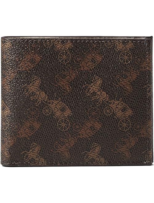 COACH Refined Double Billfold in Horse and Carriage Coated Canvas