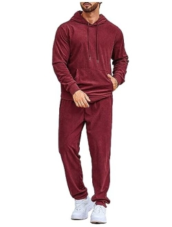 Men's Tracksuit 2 Piece Set Hoodie Sweatsuits Athletic Jogging Suits Casual Sports Outfits