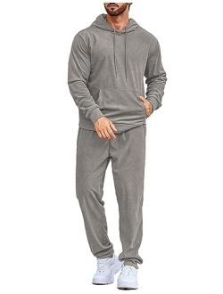 Men's Tracksuit 2 Piece Set Hoodie Sweatsuits Athletic Jogging Suits Casual Sports Outfits