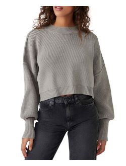 Women's Easy Street Ribbed Cropped Pullover Sweater