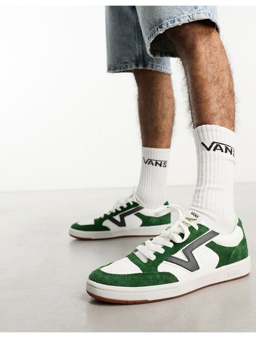 Vans Lowland sneakers in green and white