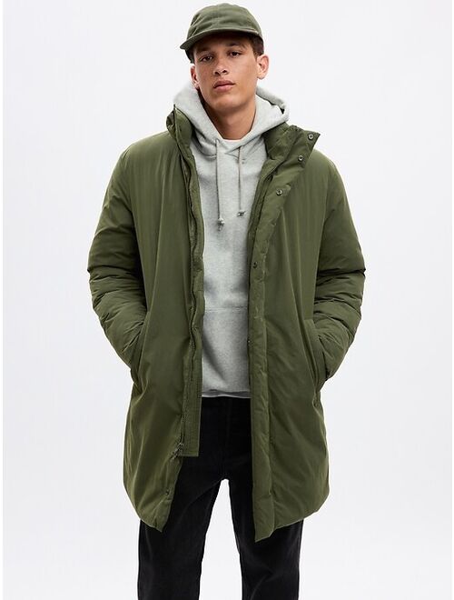 Gap Nylon Solid Long Sleeve Parka Jacket