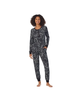 Henley Pajama Top and Banded Bottom Pajama Pants Sleep Set