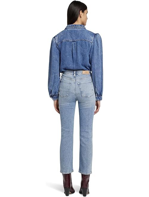 7 For All Mankind High-Waisted Slim Kick in Must