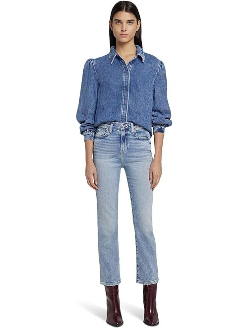 7 For All Mankind High-Waisted Slim Kick in Must