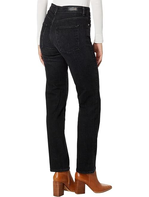 AG Jeans Saige High-Waist Straight Leg Jeans in Cosmopolitan