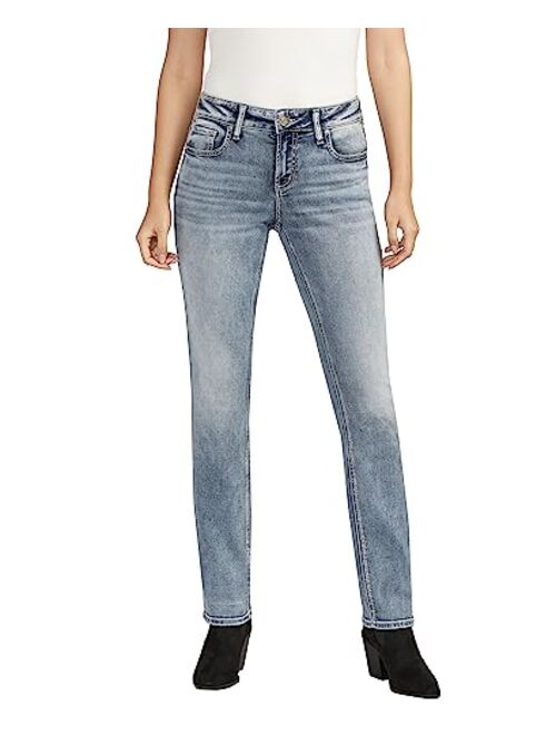 Silver Jeans Co. Elyse Mid-Rise Straight Leg Jeans L03403ECF335