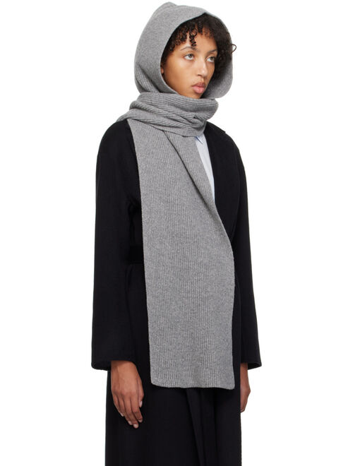 FILIPPA K Gray Rib Beanie Scarf