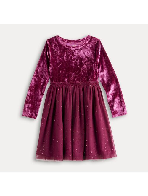 Girls 4-12 Jumping Beans Velour Tutu Dress