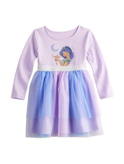 disneyjumping beans Disney/Jumping Beans Disney's Aladdin Baby & Toddler Girl Princess Jasmine Long Sleeve Tiered Tutu Dress by Jumping Beans