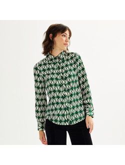 Women's Industry Printed Button-Down Shirt