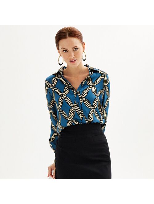 Women's Industry Printed Button-Down Shirt