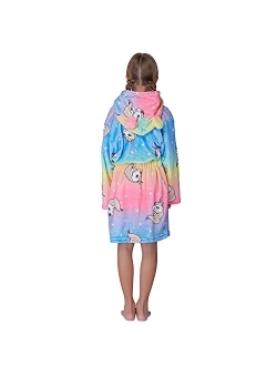 Nousion Soft Girl Bathrobe Hoodie, Unisex Hooded Gift for Girl and Boys