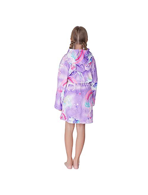 Nousion Soft Girl Bathrobe Hoodie, Unisex Hooded Gift for Girl and Boys