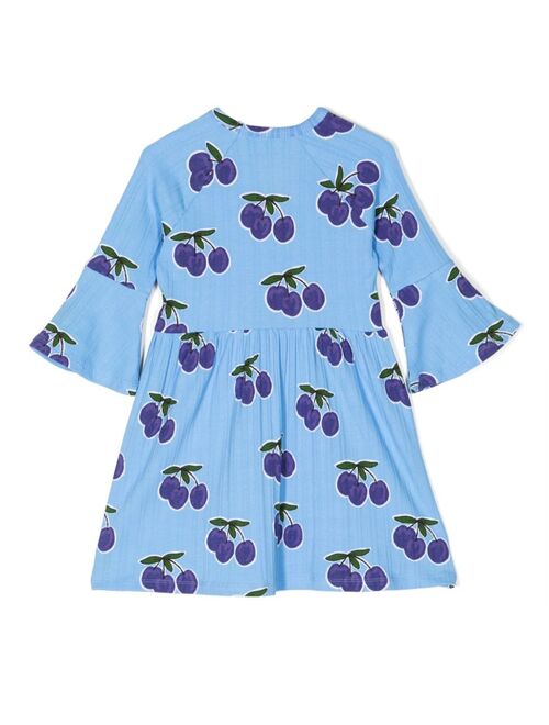 Mini Rodini fruit-print pleated dress