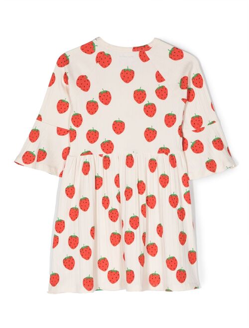 Mini Rodini fruit-print ribbed dress