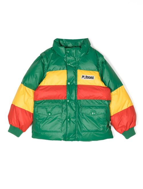 Mini Rodini logo-patch padded jacket