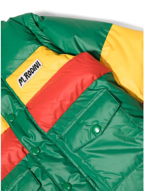 Mini Rodini logo-patch padded jacket