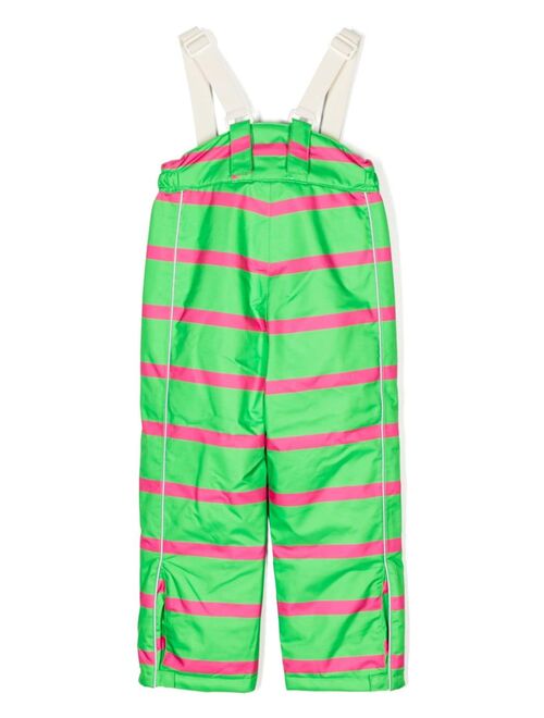 Mini Rodini patch-detail stripe-pattern dungarees