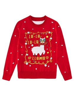 Funnycokid Ugly Christmas Sweater Kids Boys Girls Xmas Party Pullover Sweatshirt 3-10 Years