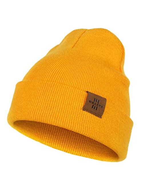 Wmcaps Kids Beanie, Warm Soft Winter Hats for Boys Girls Toddler Baby Children, Double Layer Knit Cap