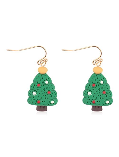 Riah Fashion Christmas Holiday Party Costume Jewelry Women - Winter X-Mas Girls Earrings Santa Reindeer Angel Bell Snowman Tree