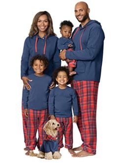 Family Pajamas Matching Sets - Family PJs, Red & Blue Plaid