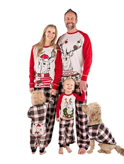 Lazy One Matching Holiday Pajamas for Family, Holiday Pajama Sets for Adults, Teens, Kids, Baby and Dog