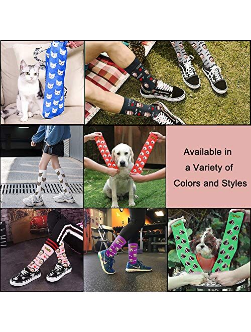 Aolun Custom Photo Socks,Christmas Socks,Personalized Face Socks,Funny Socks Turn Photo into Socks for Men and Women